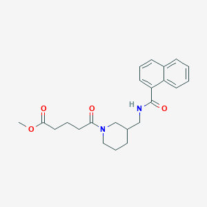 molecular formula C23H28N2O4 B6137414 methyl 5-{3-[(1-naphthoylamino)methyl]-1-piperidinyl}-5-oxopentanoate 