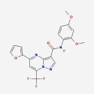 molecular formula C20H15F3N4O4 B6137448 N-(2,4-dimethoxyphenyl)-5-(2-furyl)-7-(trifluoromethyl)pyrazolo[1,5-a]pyrimidine-3-carboxamide 