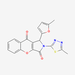 molecular formula C19H13N3O4S B6137479 1-(5-methyl-2-furyl)-2-(5-methyl-1,3,4-thiadiazol-2-yl)-1,2-dihydrochromeno[2,3-c]pyrrole-3,9-dione 