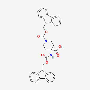 1-(((9H-Fluoren-9-yl)methoxy)carbonyl)-4-((((9H-fluoren-9-yl)methoxy)carbonyl)amino)piperidine-4-carboxylic acid