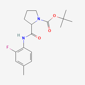 molecular formula C17H23FN2O3 B6137483 tert-butyl 2-{[(2-fluoro-4-methylphenyl)amino]carbonyl}-1-pyrrolidinecarboxylate 