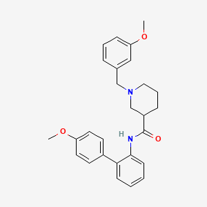 1-(3-methoxybenzyl)-N-(4'-methoxy-2-biphenylyl)-3-piperidinecarboxamide
