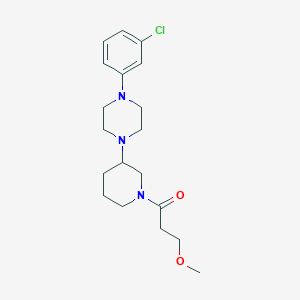 molecular formula C19H28ClN3O2 B6137527 1-(3-chlorophenyl)-4-[1-(3-methoxypropanoyl)-3-piperidinyl]piperazine 