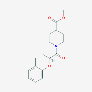molecular formula C17H23NO4 B6137536 methyl 1-[2-(2-methylphenoxy)propanoyl]-4-piperidinecarboxylate 