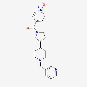 molecular formula C21H26N4O2 B6137555 4-({3-[1-(3-pyridinylmethyl)-4-piperidinyl]-1-pyrrolidinyl}carbonyl)pyridine 1-oxide 