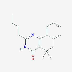 molecular formula C18H22N2O B6137573 2-butyl-5,5-dimethyl-5,6-dihydrobenzo[h]quinazolin-4(3H)-one 