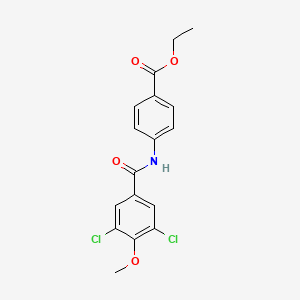 molecular formula C17H15Cl2NO4 B6137615 ethyl 4-[(3,5-dichloro-4-methoxybenzoyl)amino]benzoate 