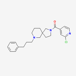 molecular formula C23H28ClN3O B6137633 2-(2-chloroisonicotinoyl)-7-(3-phenylpropyl)-2,7-diazaspiro[4.5]decane 