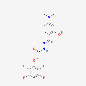 molecular formula C19H19F4N3O3 B6137640 N'-[4-(diethylamino)-2-hydroxybenzylidene]-2-(2,3,5,6-tetrafluorophenoxy)acetohydrazide 