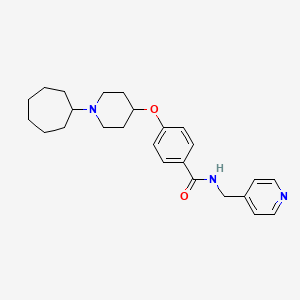 molecular formula C25H33N3O2 B6137641 4-[(1-cycloheptyl-4-piperidinyl)oxy]-N-(4-pyridinylmethyl)benzamide 