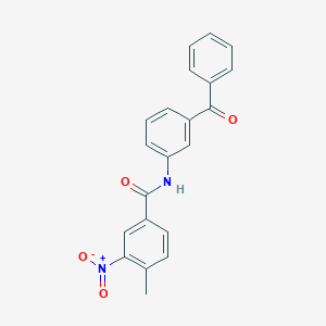 molecular formula C21H16N2O4 B6137653 N-(3-benzoylphenyl)-4-methyl-3-nitrobenzamide 