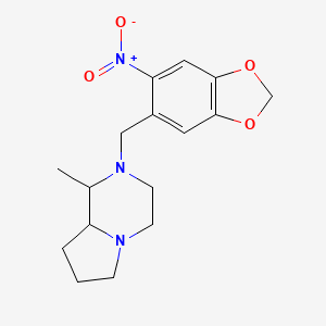 molecular formula C16H21N3O4 B6137661 1-methyl-2-[(6-nitro-1,3-benzodioxol-5-yl)methyl]octahydropyrrolo[1,2-a]pyrazine 