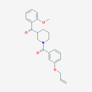 molecular formula C23H25NO4 B6137668 {1-[3-(allyloxy)benzoyl]-3-piperidinyl}(2-methoxyphenyl)methanone 