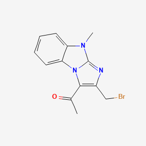 molecular formula C13H12BrN3O B6137676 1-[2-(bromomethyl)-9-methyl-9H-imidazo[1,2-a]benzimidazol-3-yl]ethanone 