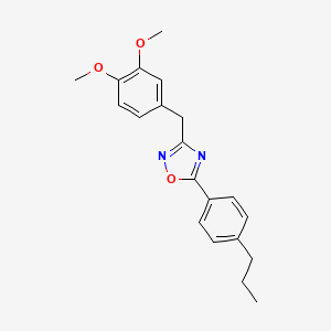 molecular formula C20H22N2O3 B6137684 3-(3,4-dimethoxybenzyl)-5-(4-propylphenyl)-1,2,4-oxadiazole 