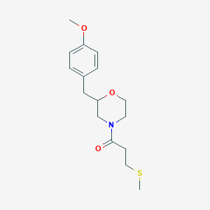 molecular formula C16H23NO3S B6137687 2-(4-methoxybenzyl)-4-[3-(methylthio)propanoyl]morpholine 
