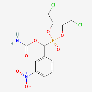 molecular formula C12H15Cl2N2O7P B6137713 bis(2-chloroethyl) [[(aminocarbonyl)oxy](3-nitrophenyl)methyl]phosphonate 