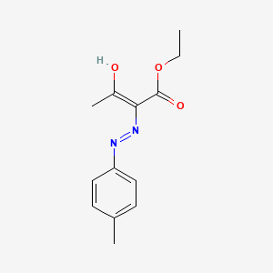 molecular formula C13H16N2O3 B6137718 2-[(4-甲基苯基)腙]-3-氧代丁酸乙酯 