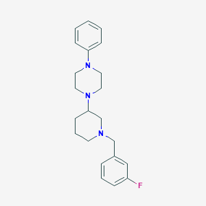 molecular formula C22H28FN3 B6137741 1-[1-(3-fluorobenzyl)-3-piperidinyl]-4-phenylpiperazine 