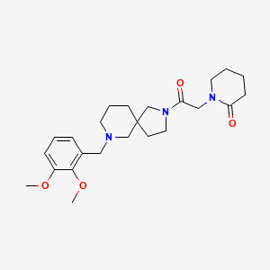molecular formula C24H35N3O4 B6137777 1-{2-[7-(2,3-dimethoxybenzyl)-2,7-diazaspiro[4.5]dec-2-yl]-2-oxoethyl}-2-piperidinone 