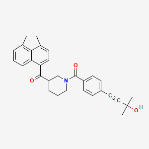 molecular formula C30H29NO3 B6137778 1,2-dihydro-5-acenaphthylenyl{1-[4-(3-hydroxy-3-methyl-1-butyn-1-yl)benzoyl]-3-piperidinyl}methanone 