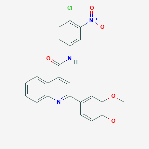 molecular formula C24H18ClN3O5 B6137788 N-(4-chloro-3-nitrophenyl)-2-(3,4-dimethoxyphenyl)-4-quinolinecarboxamide 