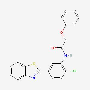 molecular formula C21H15ClN2O2S B6137792 N-[5-(1,3-benzothiazol-2-yl)-2-chlorophenyl]-2-phenoxyacetamide 