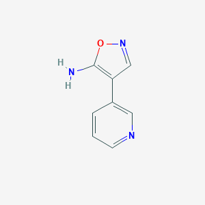 molecular formula C8H7N3O B061378 4-(吡啶-3-基)-1,2-噁唑-5-胺 CAS No. 186960-06-5
