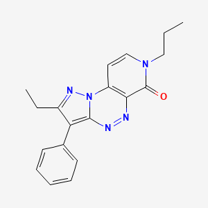 molecular formula C19H19N5O B6137816 2-ethyl-3-phenyl-7-propylpyrazolo[5,1-c]pyrido[4,3-e][1,2,4]triazin-6(7H)-one 