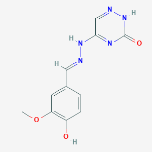 4-hydroxy-3-methoxybenzaldehyde (3-oxo-2,3-dihydro-1,2,4-triazin-5-yl)hydrazone