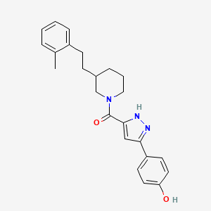 4-[5-({3-[2-(2-methylphenyl)ethyl]-1-piperidinyl}carbonyl)-1H-pyrazol-3-yl]phenol