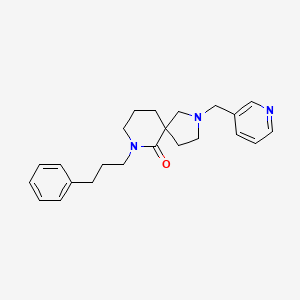 molecular formula C23H29N3O B6137848 7-(3-phenylpropyl)-2-(3-pyridinylmethyl)-2,7-diazaspiro[4.5]decan-6-one 