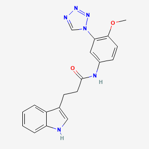 molecular formula C19H18N6O2 B6137855 3-(1H-indol-3-yl)-N-[4-methoxy-3-(1H-tetrazol-1-yl)phenyl]propanamide 