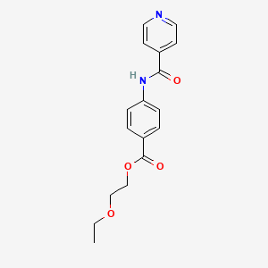 molecular formula C17H18N2O4 B6137856 2-ethoxyethyl 4-(isonicotinoylamino)benzoate 
