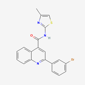 molecular formula C20H14BrN3OS B6137865 2-(3-bromophenyl)-N-(4-methyl-1,3-thiazol-2-yl)-4-quinolinecarboxamide 