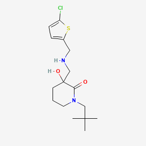 molecular formula C16H25ClN2O2S B6137873 3-({[(5-chloro-2-thienyl)methyl]amino}methyl)-1-(2,2-dimethylpropyl)-3-hydroxy-2-piperidinone 