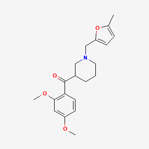 molecular formula C20H25NO4 B6137874 (2,4-dimethoxyphenyl){1-[(5-methyl-2-furyl)methyl]-3-piperidinyl}methanone 