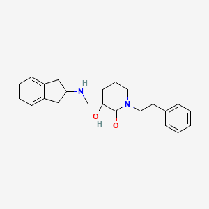 molecular formula C23H28N2O2 B6137883 3-[(2,3-dihydro-1H-inden-2-ylamino)methyl]-3-hydroxy-1-(2-phenylethyl)-2-piperidinone 
