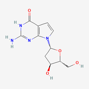 molecular formula C11H14N4O4 B613789 7-去氮-2'-脱氧鸟苷 CAS No. 86392-75-8