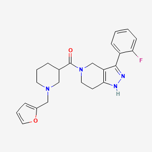 3-(2-fluorophenyl)-5-{[1-(2-furylmethyl)-3-piperidinyl]carbonyl}-4,5,6,7-tetrahydro-1H-pyrazolo[4,3-c]pyridine