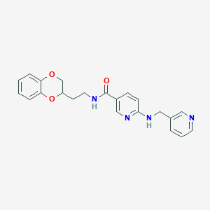 molecular formula C22H22N4O3 B6137993 N-[2-(2,3-dihydro-1,4-benzodioxin-2-yl)ethyl]-6-[(3-pyridinylmethyl)amino]nicotinamide 