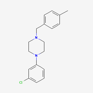 molecular formula C18H21ClN2 B6137998 1-(3-chlorophenyl)-4-(4-methylbenzyl)piperazine 
