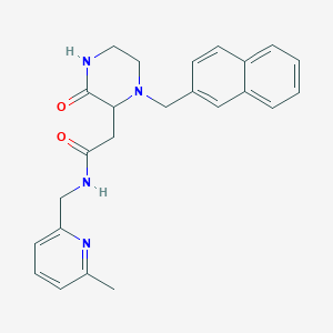 molecular formula C24H26N4O2 B6138018 N-[(6-methyl-2-pyridinyl)methyl]-2-[1-(2-naphthylmethyl)-3-oxo-2-piperazinyl]acetamide 