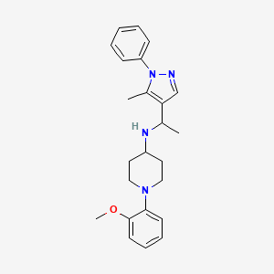 1-(2-methoxyphenyl)-N-[1-(5-methyl-1-phenyl-1H-pyrazol-4-yl)ethyl]-4-piperidinamine