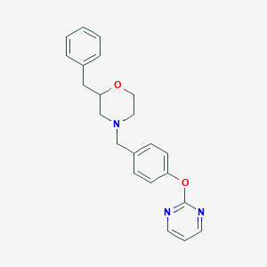 molecular formula C22H23N3O2 B6138037 2-benzyl-4-[4-(2-pyrimidinyloxy)benzyl]morpholine 