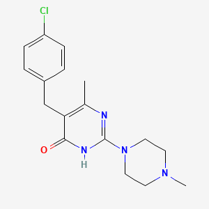 molecular formula C17H21ClN4O B6138042 5-(4-chlorobenzyl)-6-methyl-2-(4-methylpiperazin-1-yl)pyrimidin-4(3H)-one 