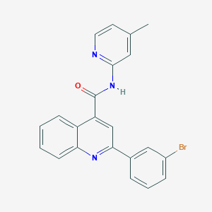 molecular formula C22H16BrN3O B6138054 2-(3-bromophenyl)-N-(4-methyl-2-pyridinyl)-4-quinolinecarboxamide 