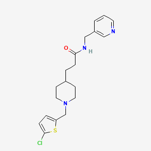 molecular formula C19H24ClN3OS B6138082 3-{1-[(5-chloro-2-thienyl)methyl]-4-piperidinyl}-N-(3-pyridinylmethyl)propanamide 