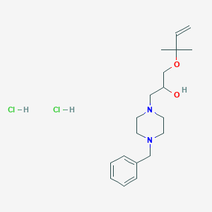 molecular formula C19H32Cl2N2O2 B6138084 1-(4-benzyl-1-piperazinyl)-3-[(1,1-dimethyl-2-propen-1-yl)oxy]-2-propanol dihydrochloride 