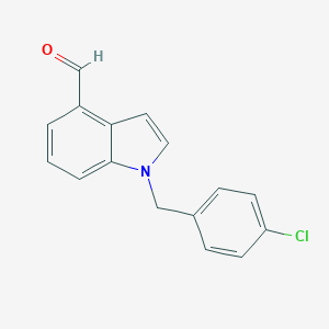 1-[(4-CHLOROPHENYL)METHYL]-1H-INDOLE-4-CARBOXALDEHYDE